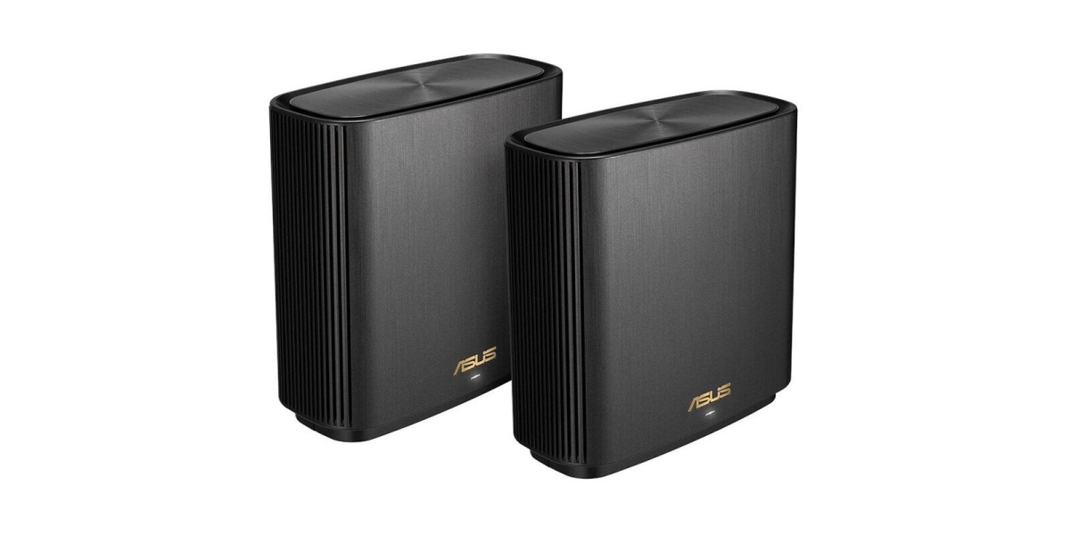 Router wireless ASUS Gigabit Mesh ZenWiFi, AX XT8, Wifi 6, Tri-Band, 2 pack...