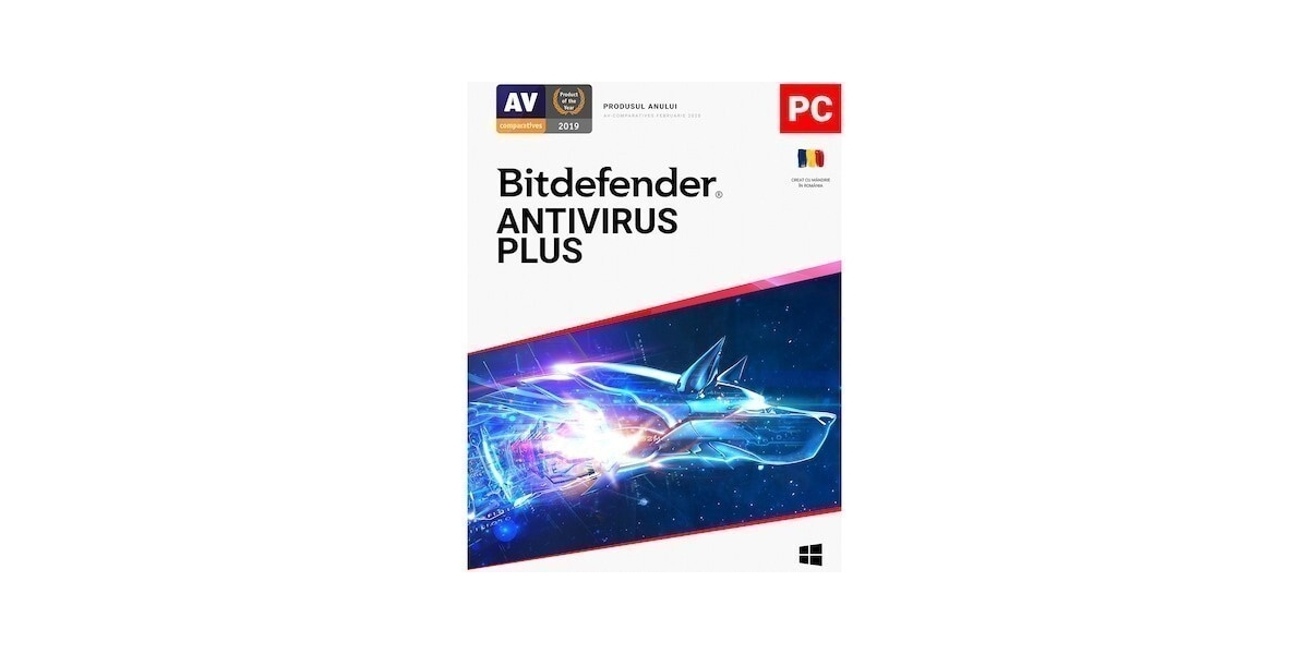 Licenta retail Bitdefender Antivirus Plus PC-uri Windows, 1 an, 10 dispozitive 