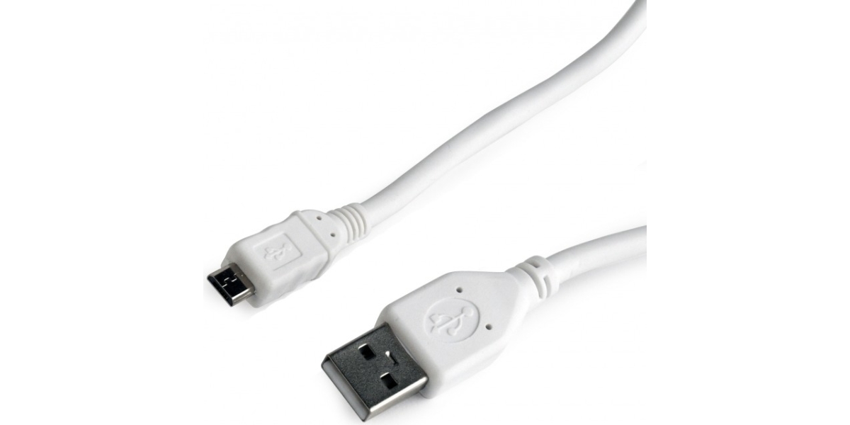 Cablu Alimentare & Date Gembird CCP-mUSB2-AMBM-W-1M, 1m, Alb, Micro USB 2.0...