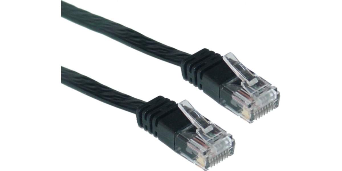 Cablu UTP SPACER Cat5e, 1m, Negru, AWG26, SP-PT-CAT5-1M-BK 