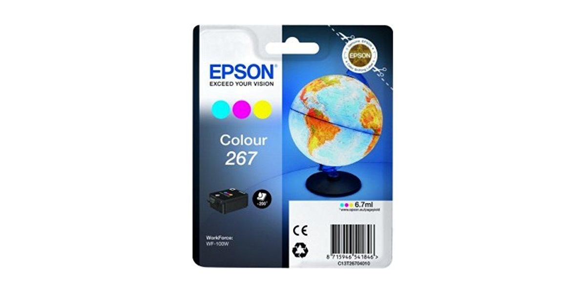 Cartus cerneala Epson 267 color, singlepack,pentru WorkForce WF-100W. 