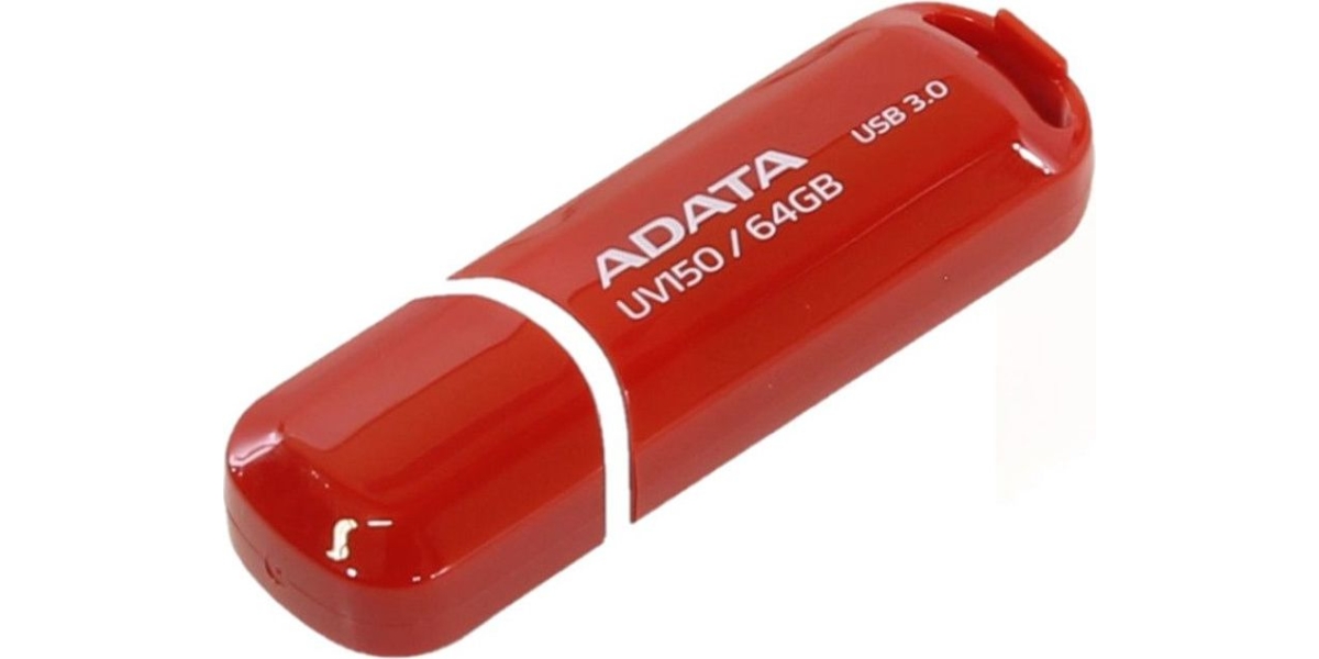 Memorie USB Flash Drive ADATA UV150, 64Gb, USB 3.0, rosu 