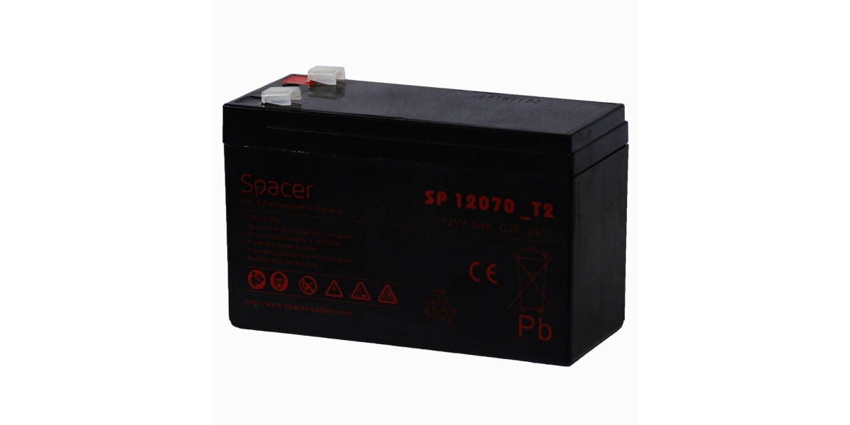 Acumulator UPS Spacer 12V / 7Ah, SP-BAT-12V7AH 