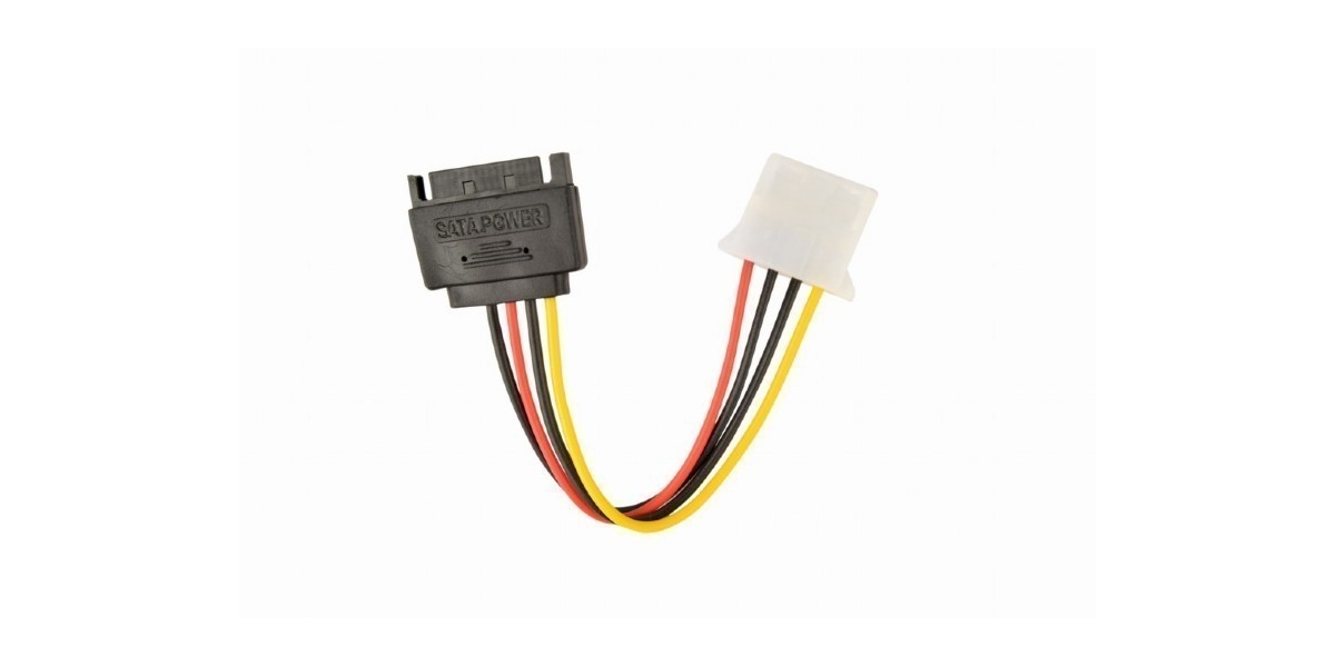 Cablu alimentare 15-pin SATA (T) la 4-pin Molex (M), 0.15m, Gembird...