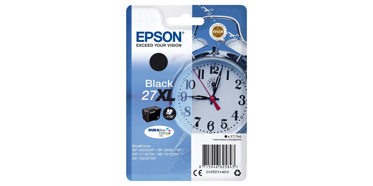 Cartus Cerneala Original Epson Black, nr.27XL, pentru WorkForce...