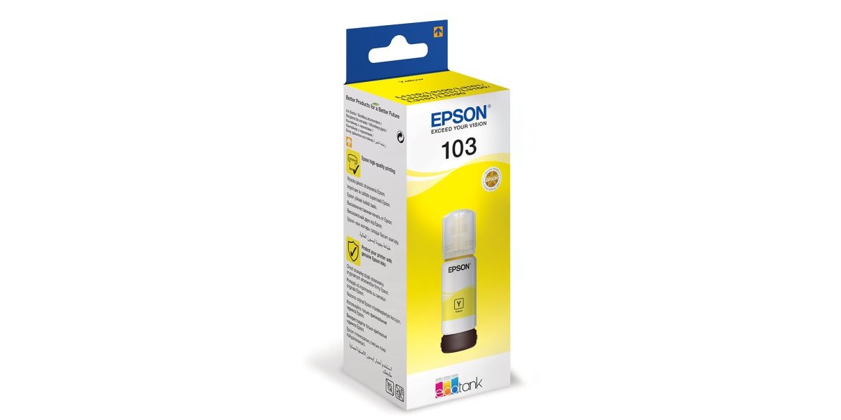 Cartus cerneala Epson 103 ECOTANK , yellow, capacitate 70ml, pentru L1110,...