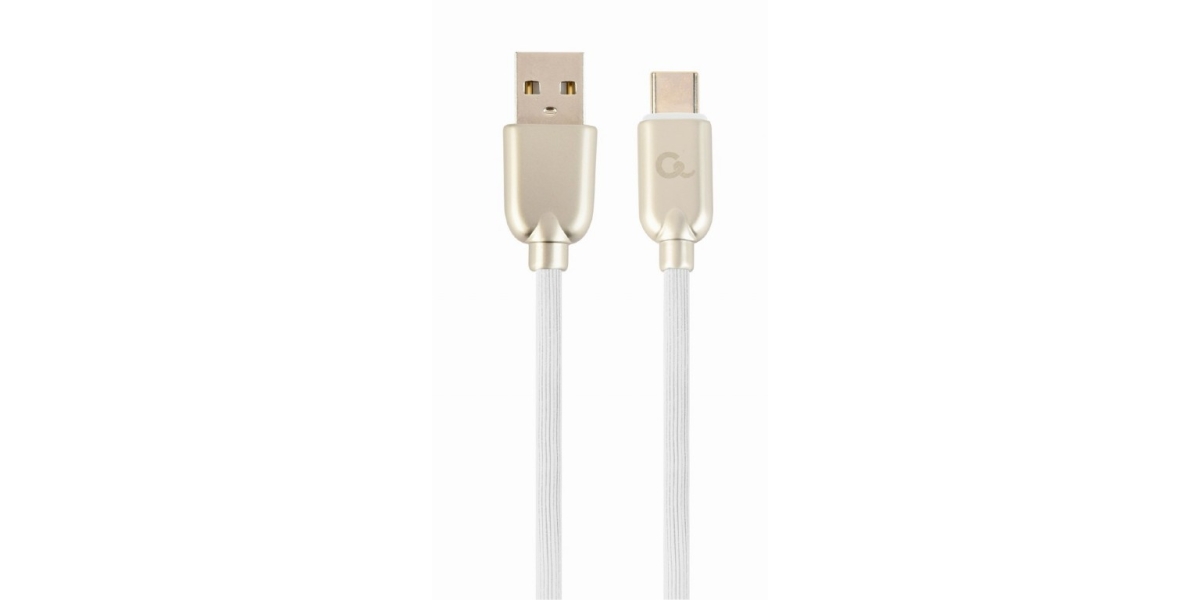 Cablu alimentare si date GEMBIRD CC-USB2R-AMCM-2M-W, 2m, USB 2.0 la USB...