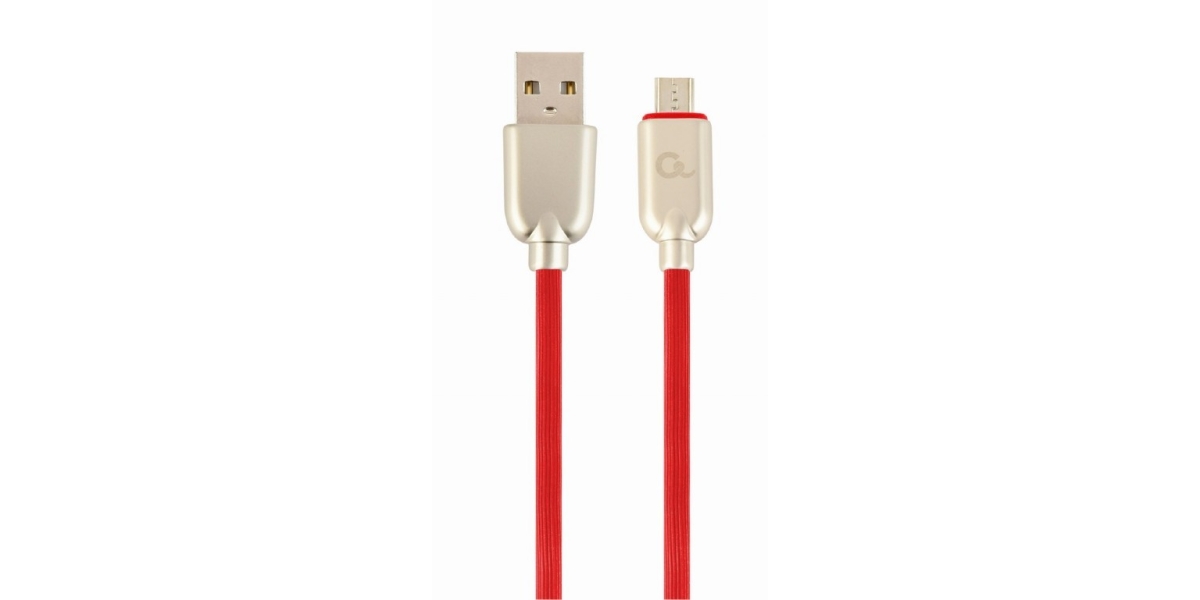 Cablu Alimentare si Date Gembird CC-USB2R-AMmBM-1M-R, 1m, Premium, Cauciuc,...