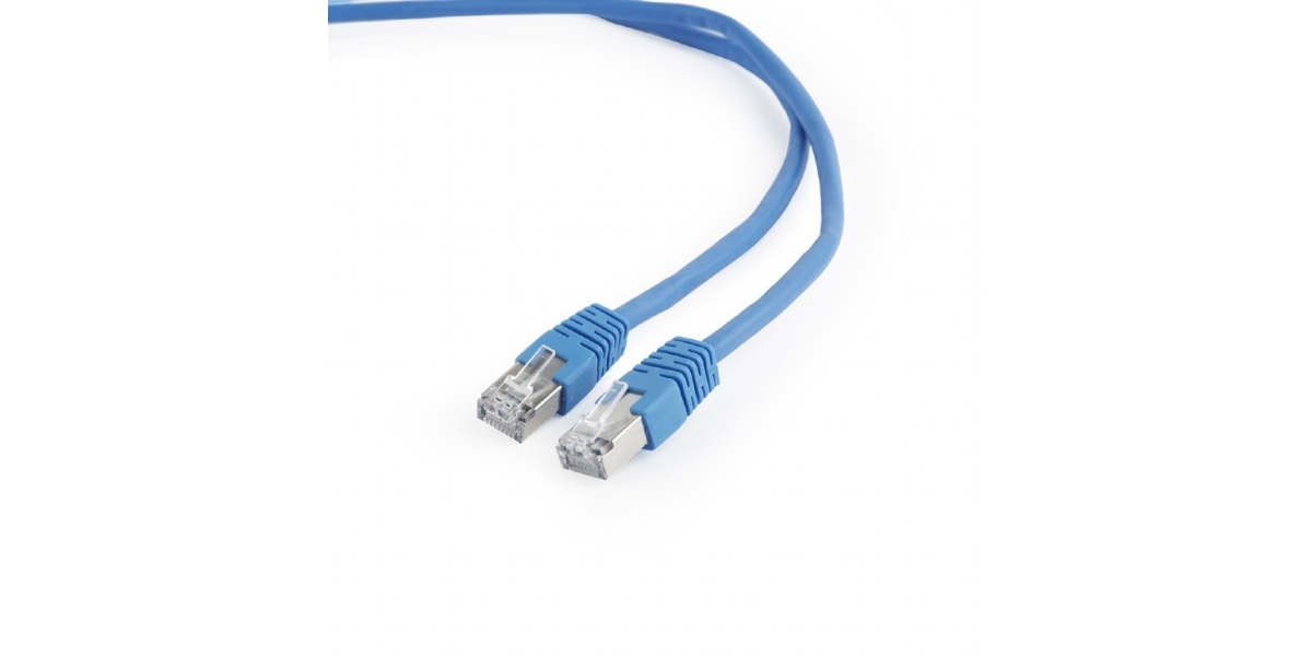 Cablu Patch Cord FTP GEMBIRD Cat6, 0.5m, Albastru, Ecranat, AWG26 (PP6-0.5M/B) 