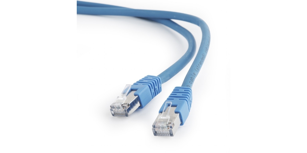 Cablu Patch Cord S/FTP GEMBIRD Cat6a, Cupru, 1.5 m, Albastru, AWG27, Dublu...