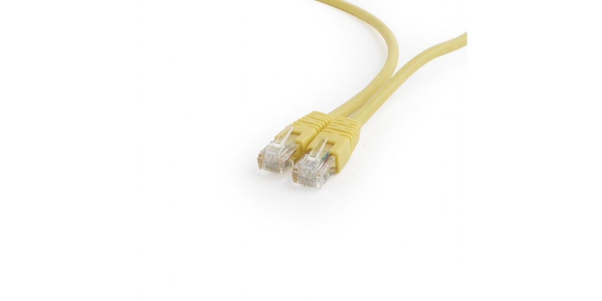 Cablu Patch Cord UTP GEMBIRD PP6U-0.5M/Y Cat6, cupru-aluminiu, 0.5 m, galben 