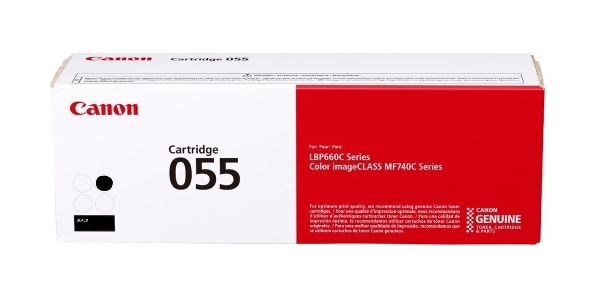 Toner Canon CRG055 black, capacitate 2.3k pagini, pentru LBP66x, MF74x. 