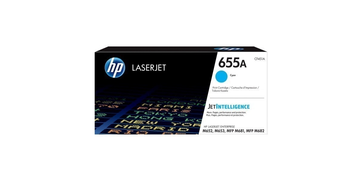 Toner Original HP Cyan, nr.655A, pentru Color LaserJet M652|M653|M681|M682,...