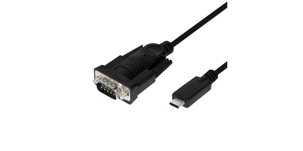 Cablu adaptor USB LogiLink AU0051, USB 2.0 Type-C (T) la Serial DB9M (9-pin)...