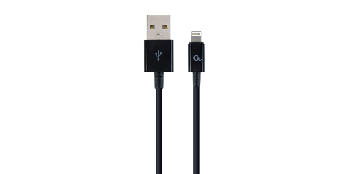 Cablu alimentare si date GEMBIRD USB 2.0 la Lightning, 1m, Negru...