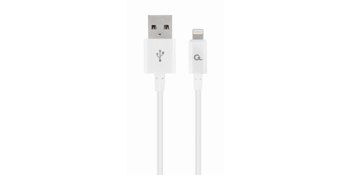 Cablu alimentare si date GEMBIRD USB 2.0 (T) la Lightning (T), 1m, alb,...