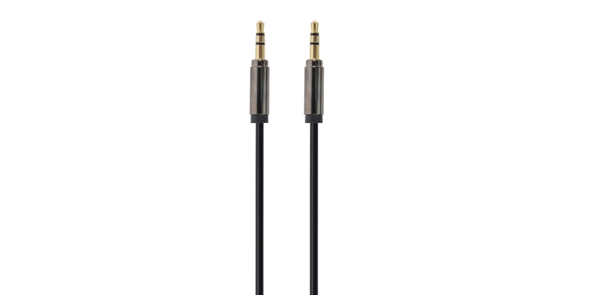 Cablu audio GEMBIRD CCAP-444-1M stereo, Jack 3.5mm, 1m, conectori auriti, negru 