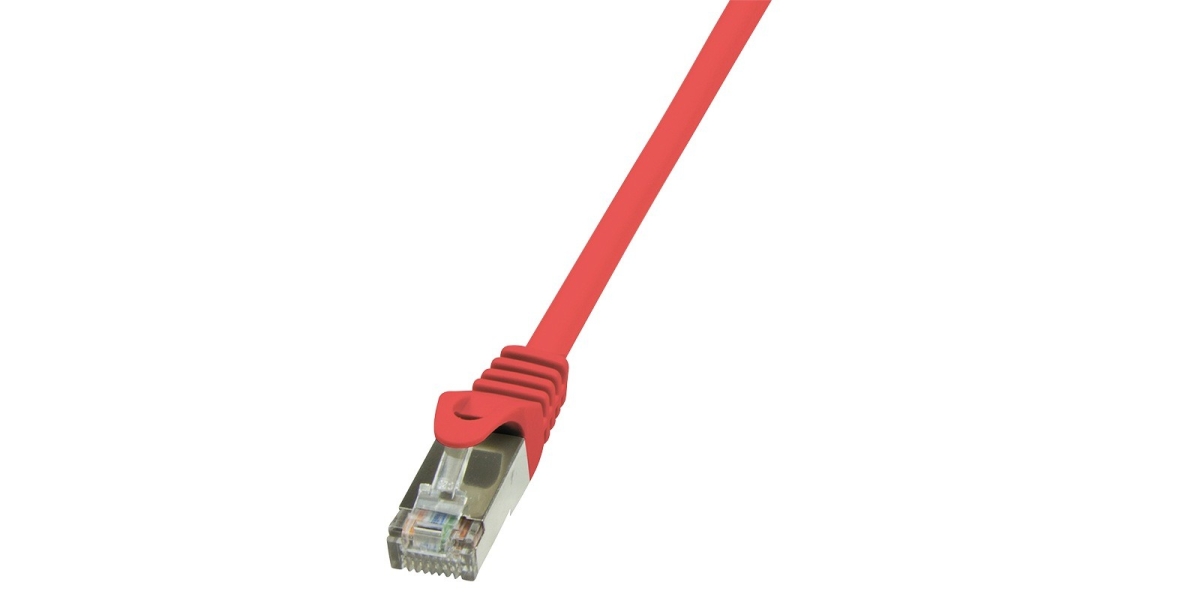 Cablu de retea FTP Logilink Cat5e 0.5m rosu ecranat CP1024S 