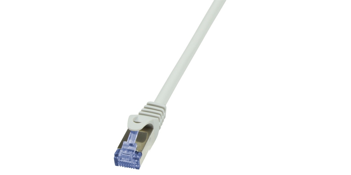 Cablu de retea LogiLink Cat6a S/FTP LSZH 1.5m Gri AWG26 Dublu Ecranat CQ3042S 