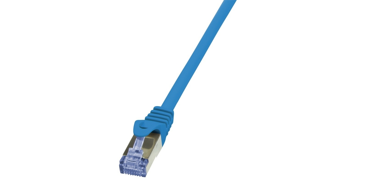 Cablu Patch Cord S/FTP LogiLink Cat6a, LSZH, Cupru, 0.5m, Albastru, AWG26,...