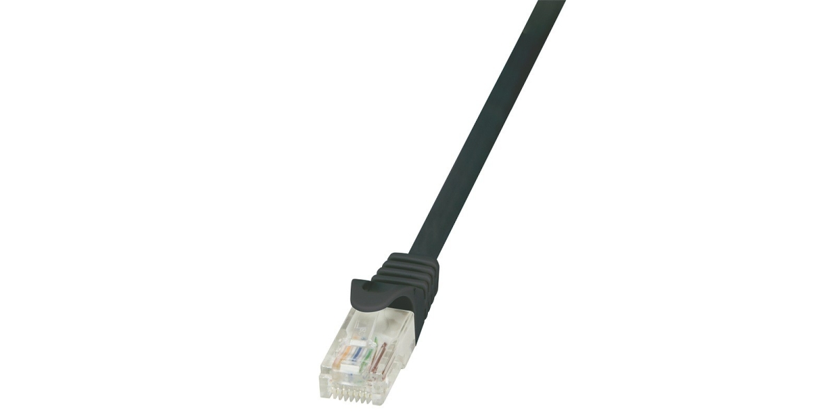 Cablu Patch Cord UTP LogiLink CP2013U Cat6, cupru-aluminiu, 0.25 m, negru 