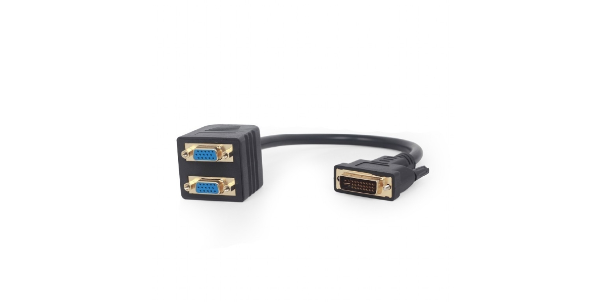 Cablu video GEMBIRD A-DVI-2VGA-01, splitter DVI-I DL (T) la 2 x VGA (M),...