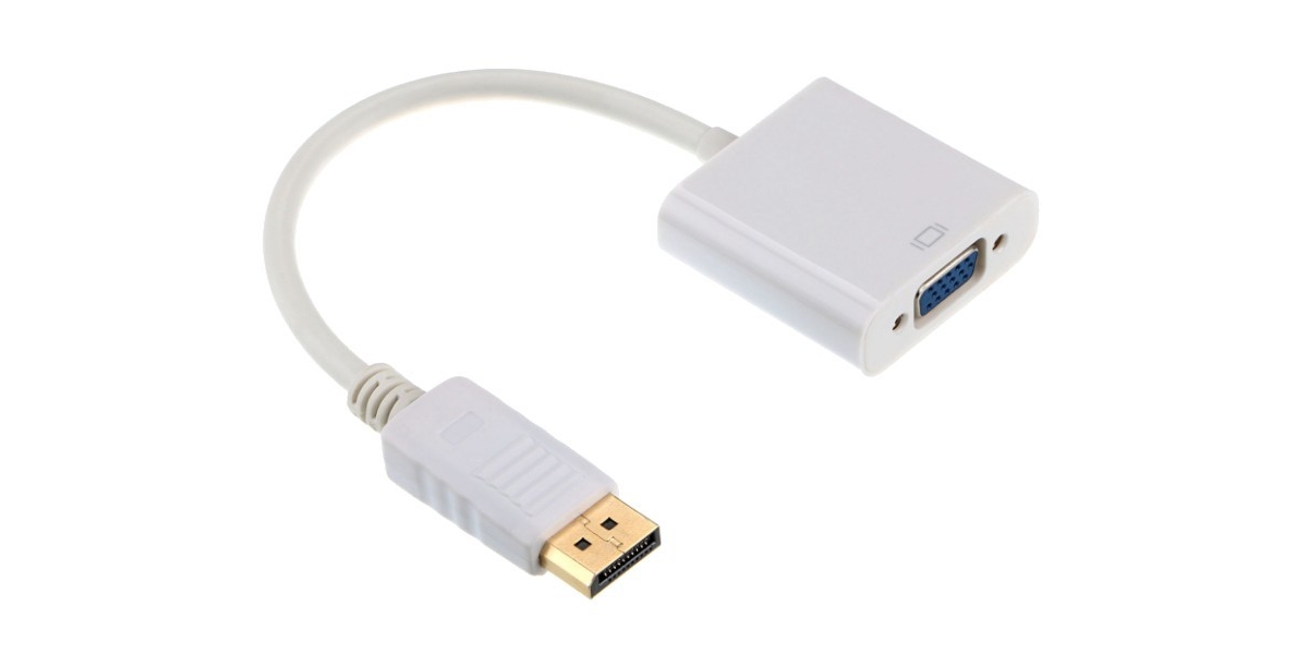 Cablu video GEMBIRD DisplayPort (T) la VGA (M), 10cm, Full HD, Alb,...