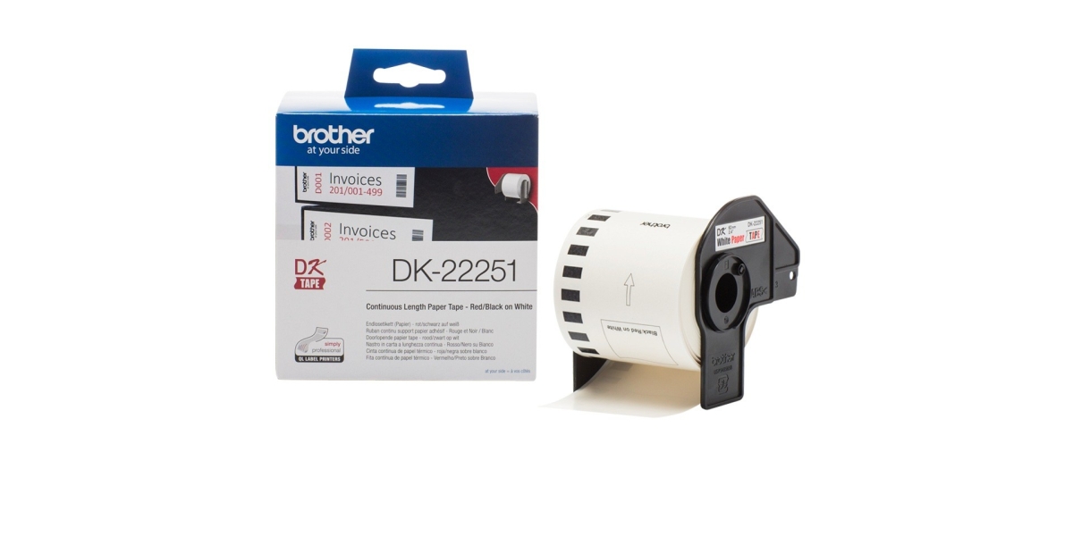 Banda Continua Hartie Original Brother B&R on White, DK22251, pentru...