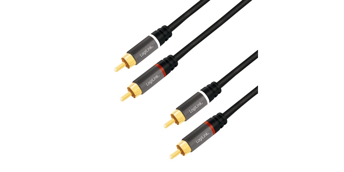 Cablu audio stereo LogiLink CA1208 (RCA T/T), 7.5m, negru 