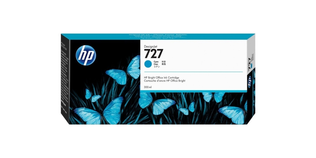 Cartus Cerneala Original HP Cyan, nr.727, pentru DesignJet T1530|T2530|T930,...