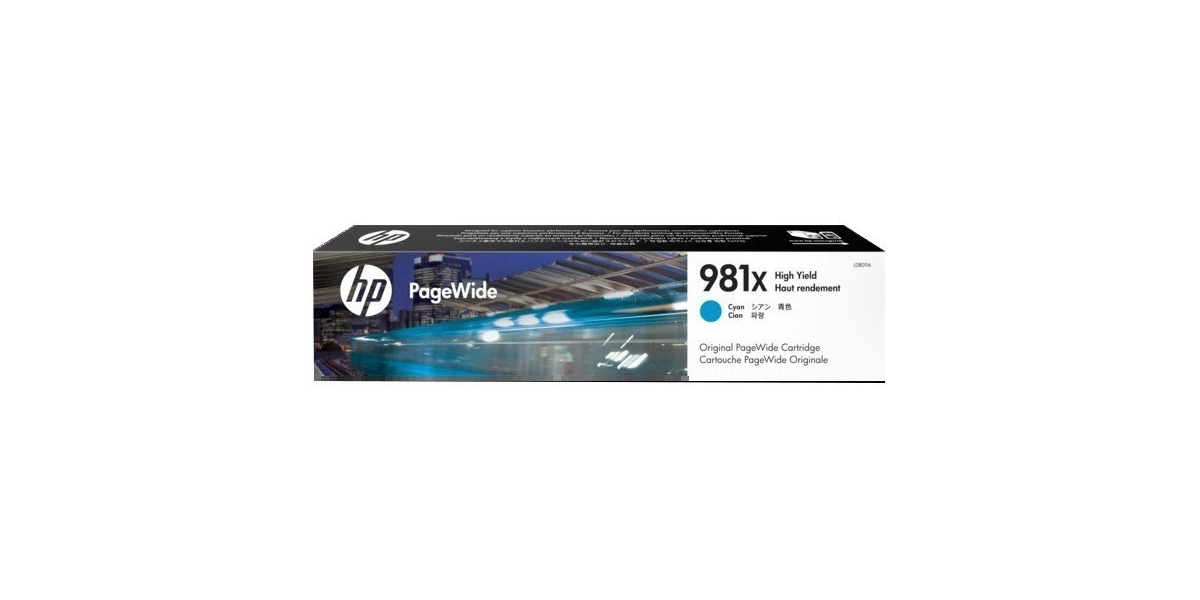 Cartus Cerneala Original HP Cyan, nr.981XL, pentru PageWide E58650|556|586,...