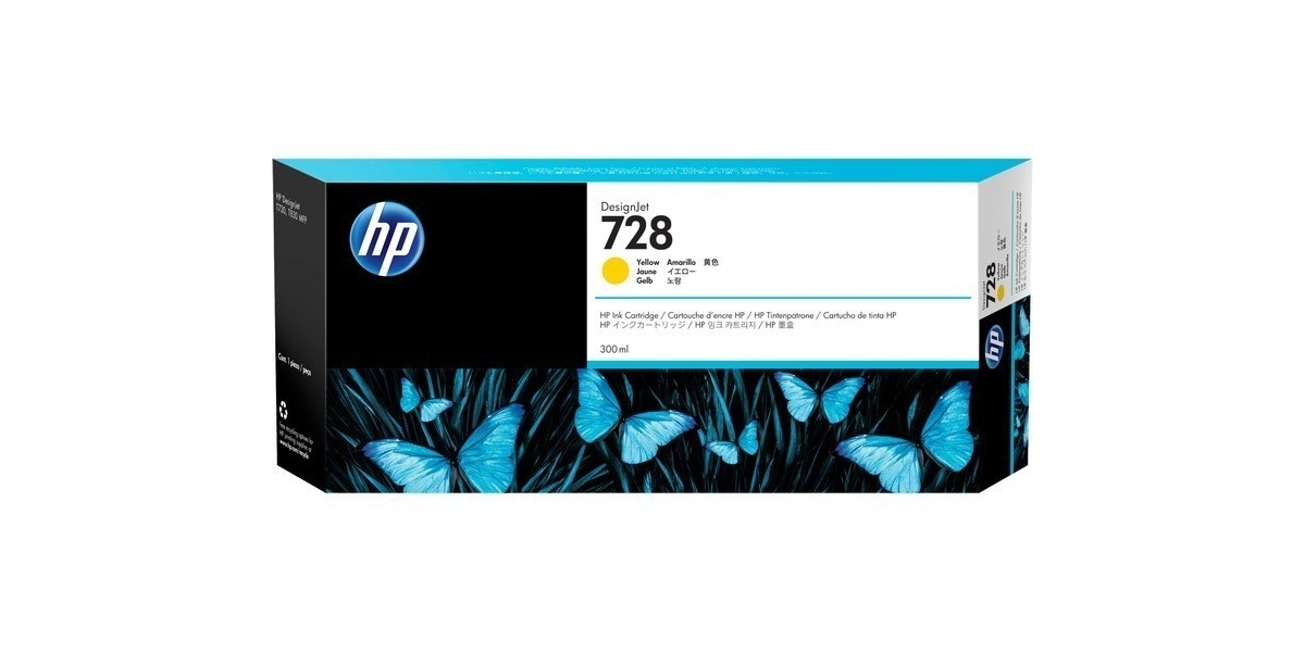 Cartus Cerneala Original HP Yellow, nr.728, pentru DesignJet T730|DesignJet...