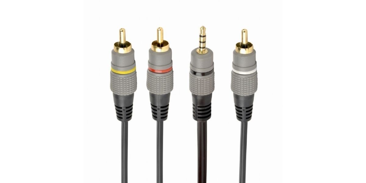 Cablu Audio Stereo Gembird 3.5mm Jack la 3 x RCA - 1.5m (CCAP-4P3R-1.5M) 