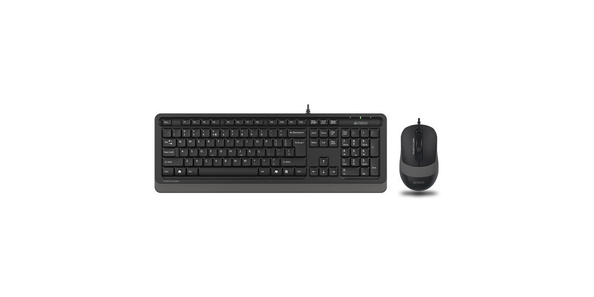 Kit Tastatura si Mouse A4TECH Fstyler FM10 + FK10 - Negru si Gri 