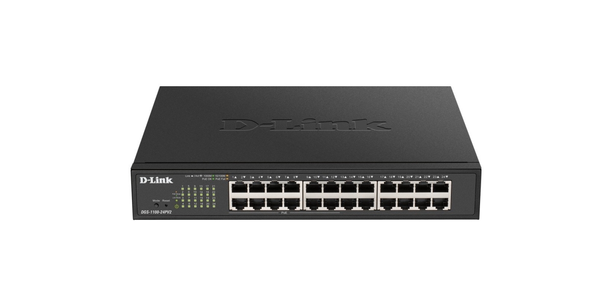 Switch D-Link Gigabit DGS-1100-24PV2, 24 port, 10/100/1000 Mbps 