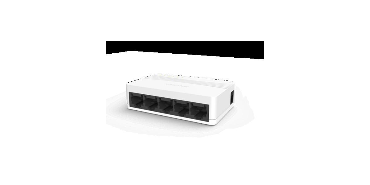 Switch Hikvision DS-3E0105D-E, 5-port, fara management 