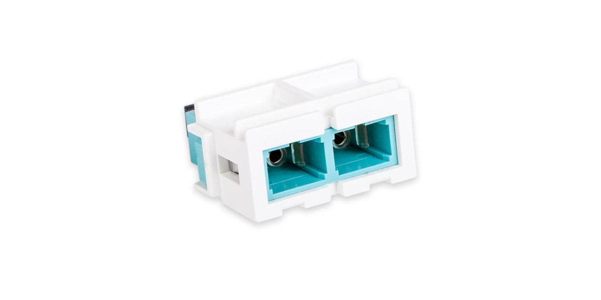 Adaptor Nexans LANmark, Duplex, Snap-In, Multimode, Aqua 