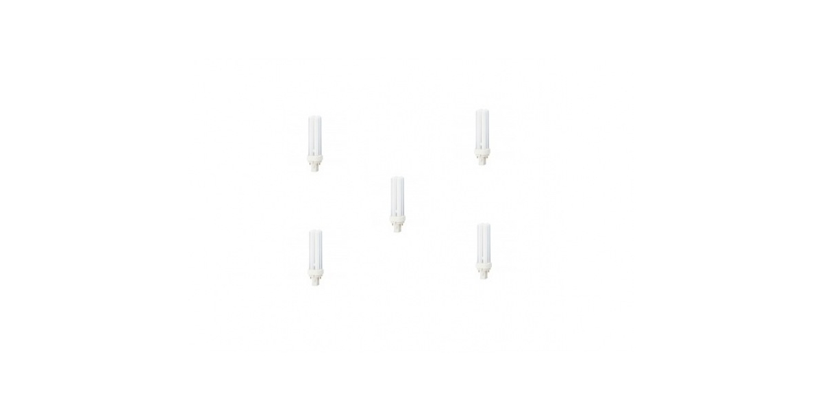 Set 5 Becuri Fluorescente Panasonic 13W G24D-1 Alb Rece FDS13E40/2D-5 