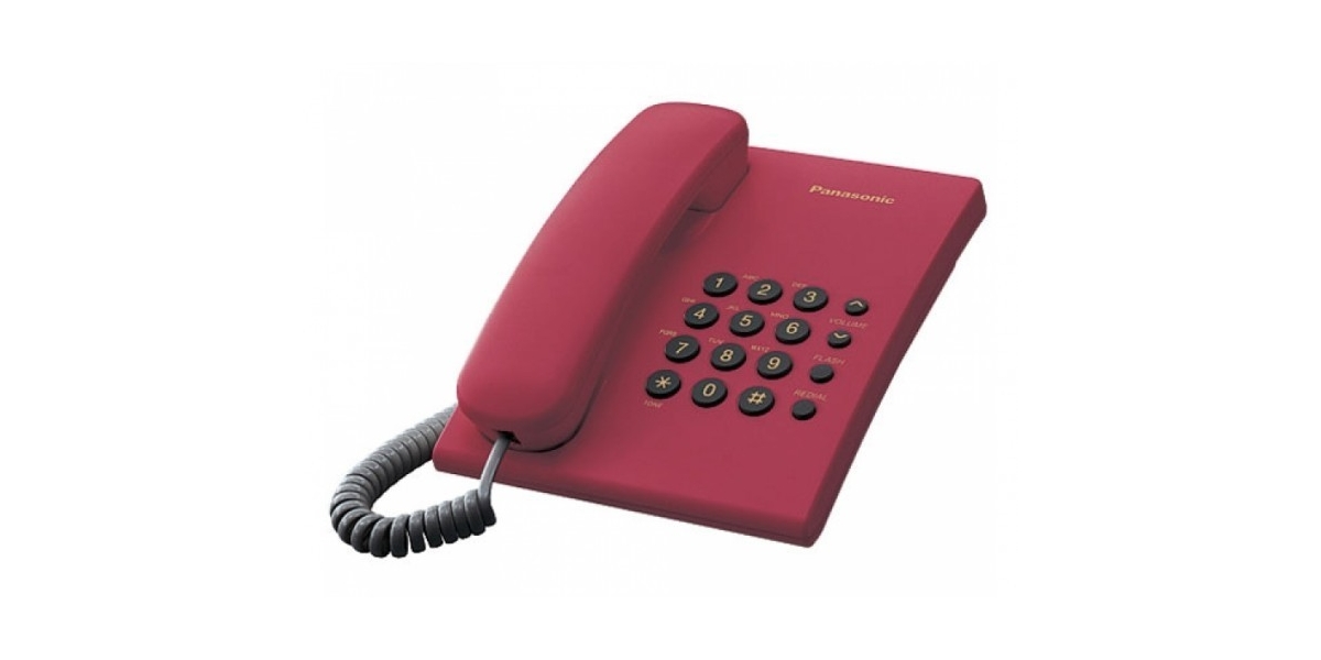 Telefon analogic Panasonic KX-TS500FXR, rosu 