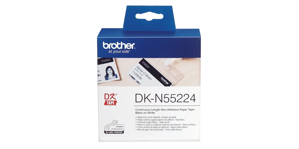 Banda Continua Hartie Original Brother Black on White, DKN55224, 54mmx30.48m 