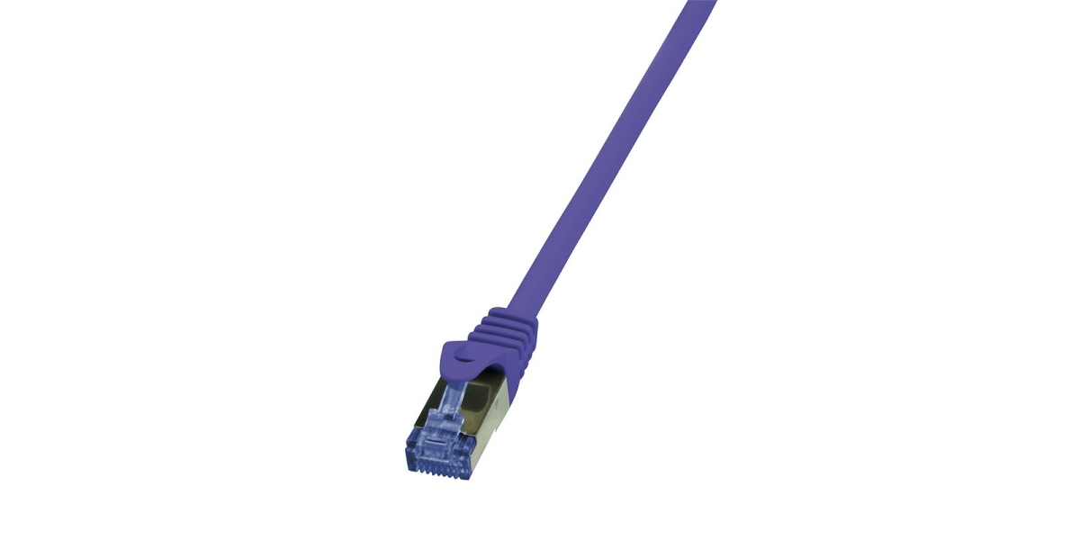 Cablu Patch S/FTP Cat6a Logilink CQ307VS, 5m, Violet, AWG26, Dublu Ecranat 