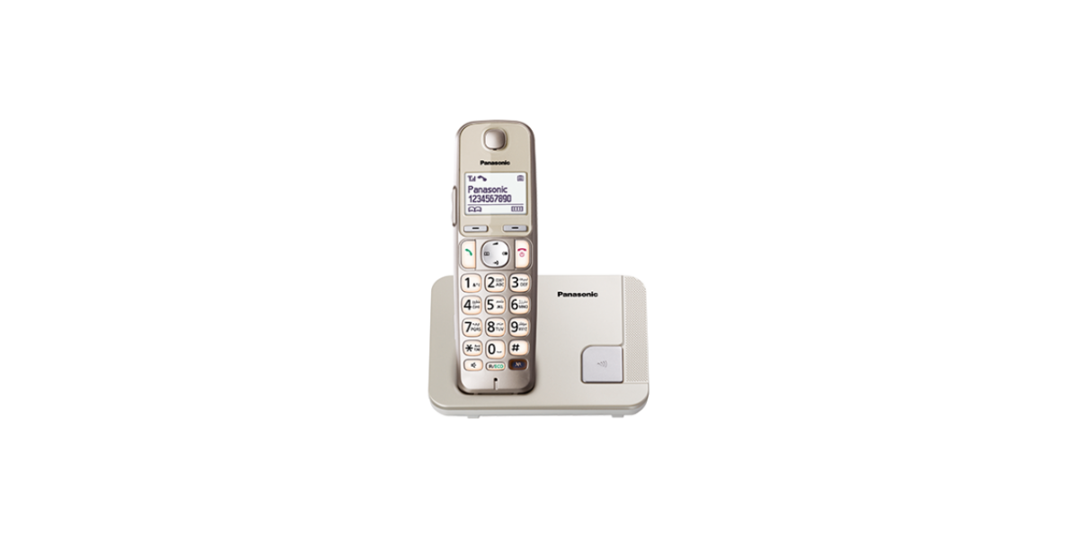 Telefon DECT, argintiu, KX-TGE210FXN, ideal pentru SENIORI 