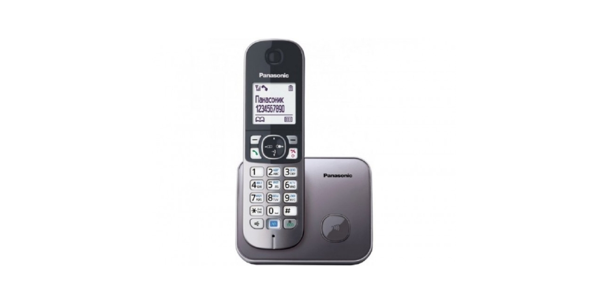 Telefon DECT metalic, KX-TG6811FXM, Panasonic 