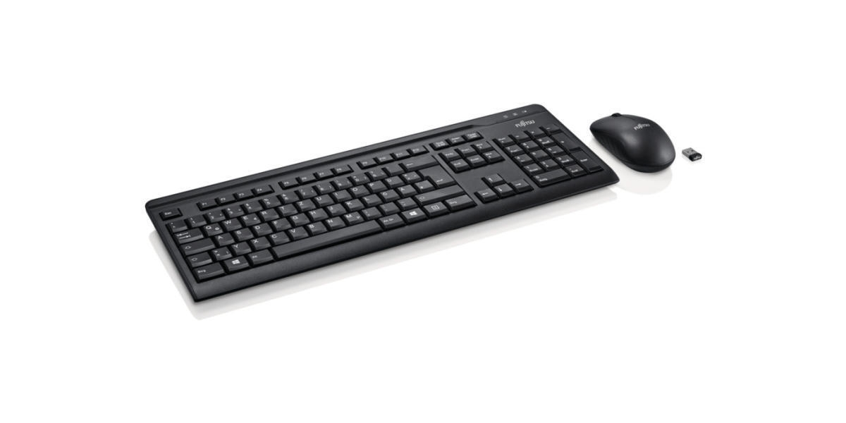 Setul wireless de tastatura si mouse Fujitsu LX410 US 