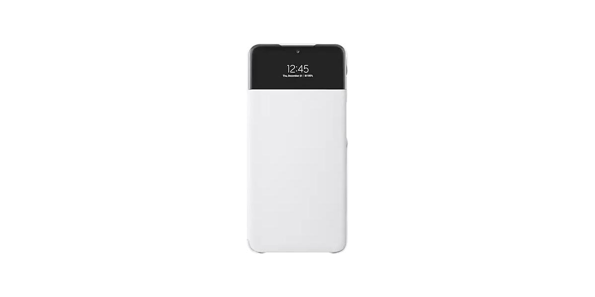 Husa Smart S View Wallet Cover pentru Galaxy A32 (5G) - Alb (EF-EA326PWEGEE) 