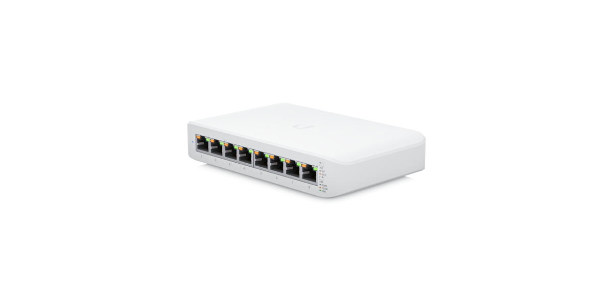 Switch PoE Ubiquiti USW-LITE-8-POE, 8 x Gigabit, carcasa plastic 