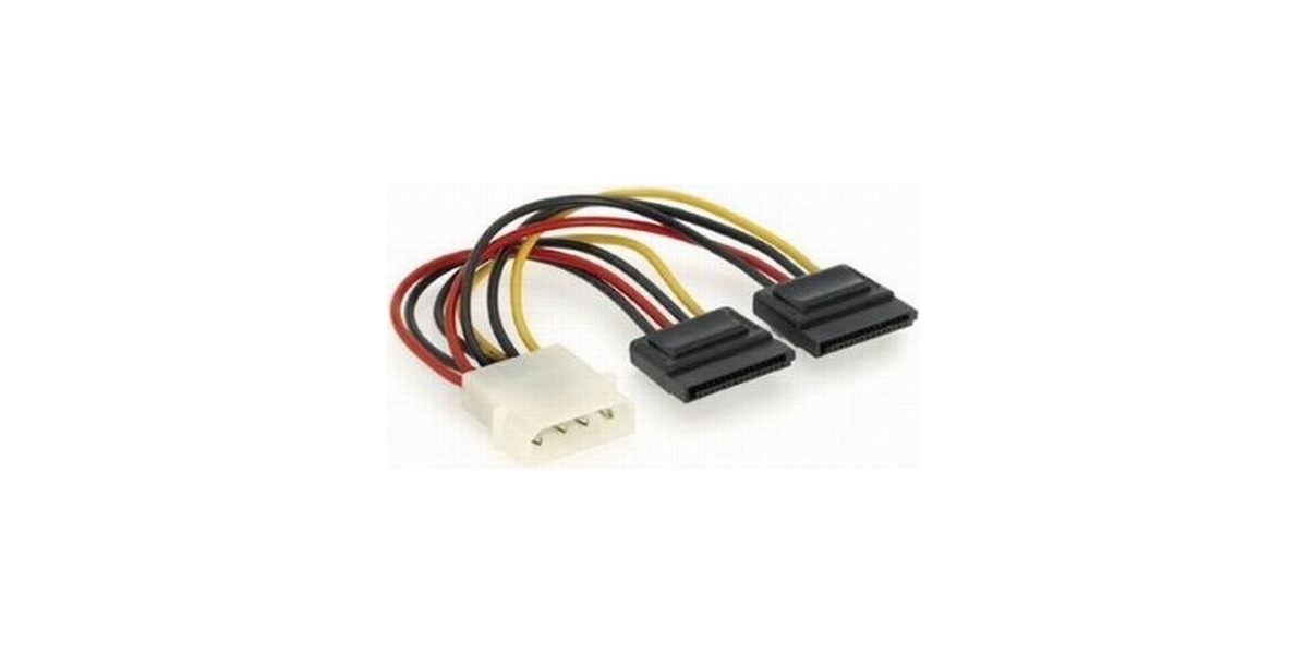 Cablu alimentare GEMBIRD, adaptor Molex la 2 x S-ATA, 15cm, CC-SATA-PSY 