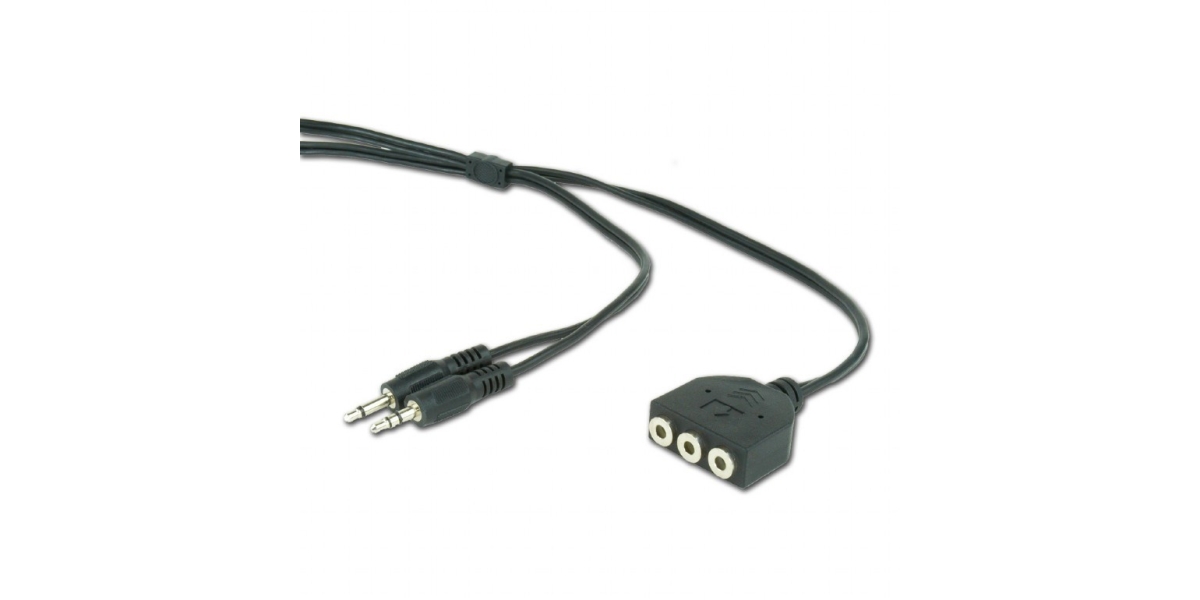 Cablu Audio Gembird CC-MIC-1 Splitter Stereo, 1m, Negru 