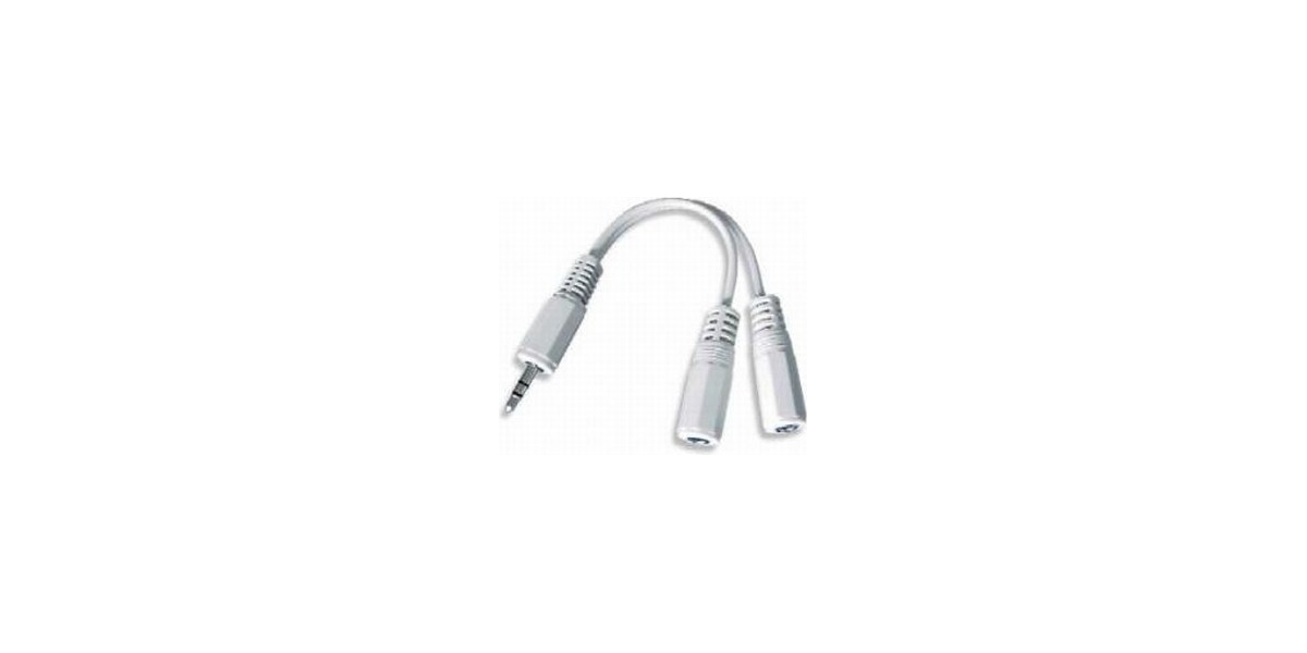 Cablu Audio Gembird CCA-415W Splitter Stereo 1x3.5mm Jack T la 2x3.5mm Jack M...