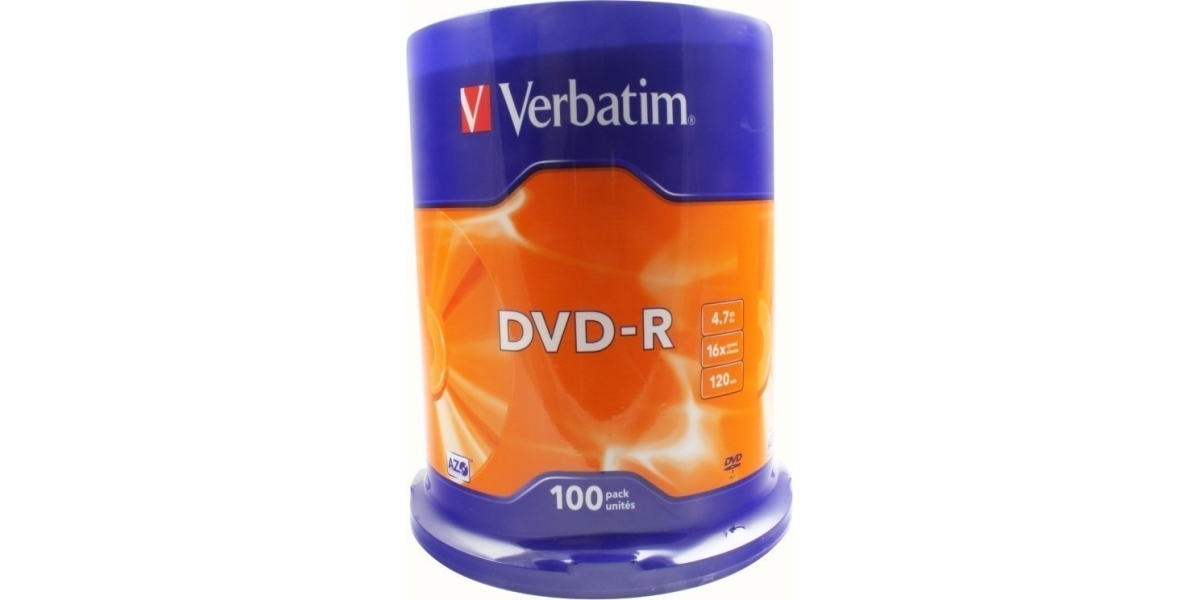 DVD-R Verbatim 4.7GB 100 buc, Single Layer (43549) 